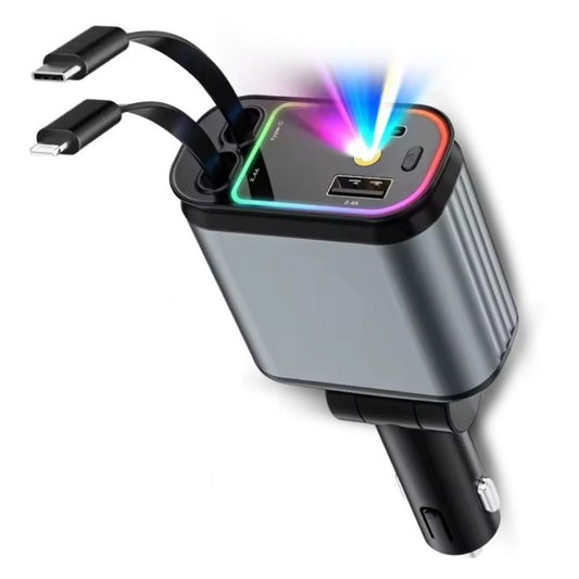 Încărcător Auto Retractabil cu Proiector de Stele pe Plafon