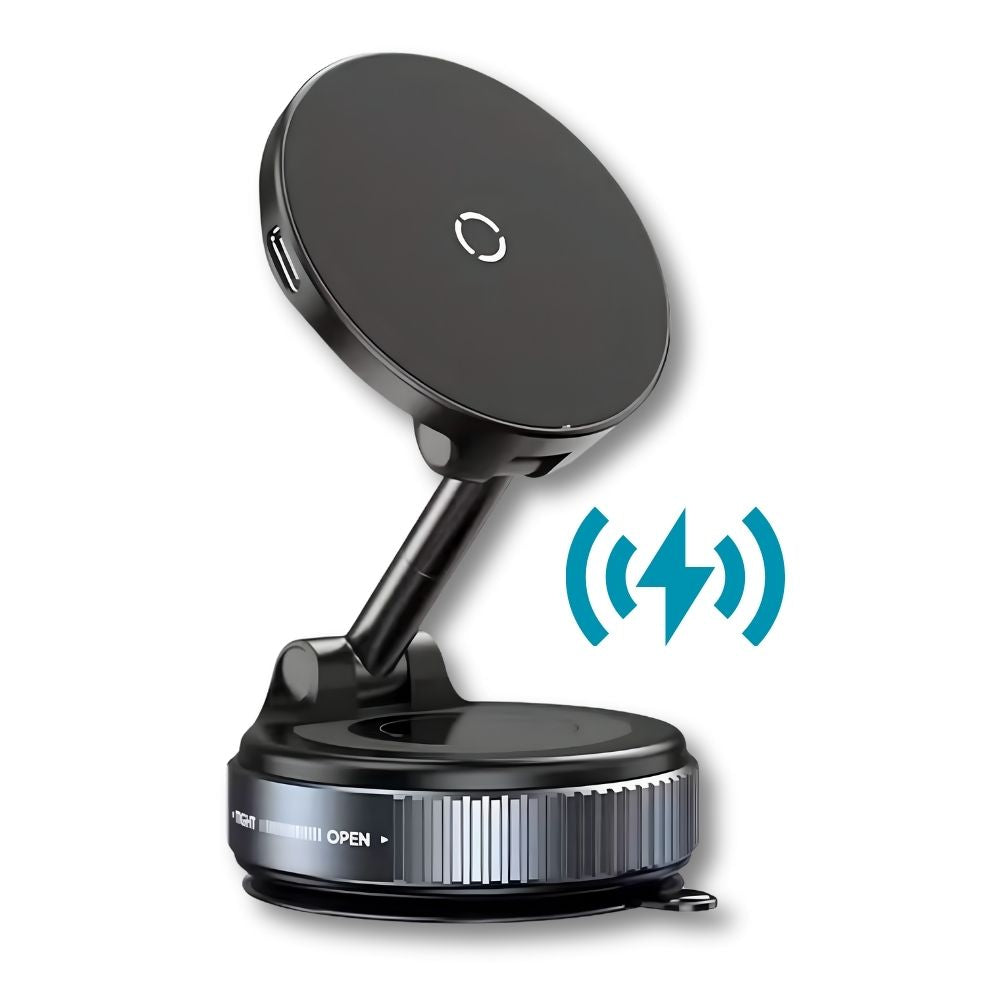 MaxGripPlus - Suport de telefon Magnetic cu Încărcare Wireless