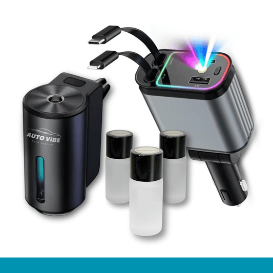 Pachet 2 Produse: Odorizant (30ml parfum) + Încărcător retractabil cu steluțe